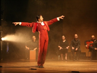 Rafael Amargo, en l'actuació de Maó.  SORTIM