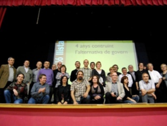La foto de família de la candidatura d'ERC