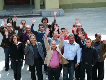 Foto de família de la candidatura del PSC de Santa Susanna