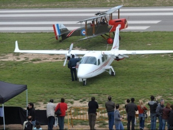 Una imatge de l'edició de l'any passat de la fira Aerosport.  ARXIU