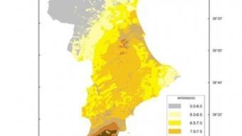Mapa de risc sísmic del País Valencià. UA