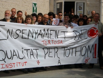 La protesta dels professors a l'institut de Tortosa. CEDIDA