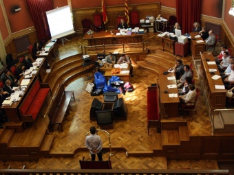 Una sessió del jurat de l'Audiència de Barcelona , que jutja Corominas. ACN/ POL SOLÀ