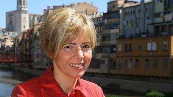 Pia Bosch, al pont de Pedra de Girona, ahir al migdia MANEL LLADÓ