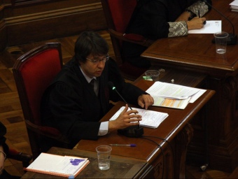 L'advocat de l'acusació particular, Josep Riba, ahir en el jurat de l'Audiència de Barcelona ACN/ POL SOLÀ