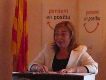 Marta Martí, durant la presentació de la seva candidatura.