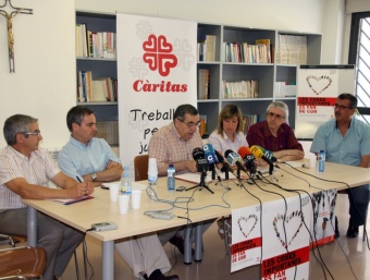 Representants de Càrites de Lleida, l'Urgell i Solsona. ACN