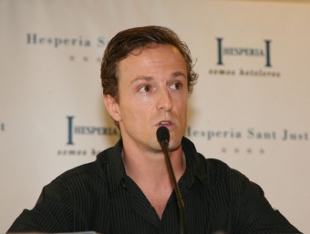 Sete Gibernau, a la roda de premsa en què va anunciar el seu comiat, l'any 2006 ARXIU