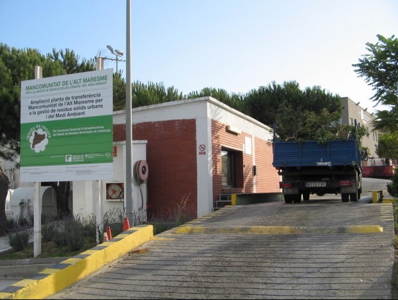 Imatge de la planta de transferència de la Mancomunitat de l'Alt Maresme. EL PUNT