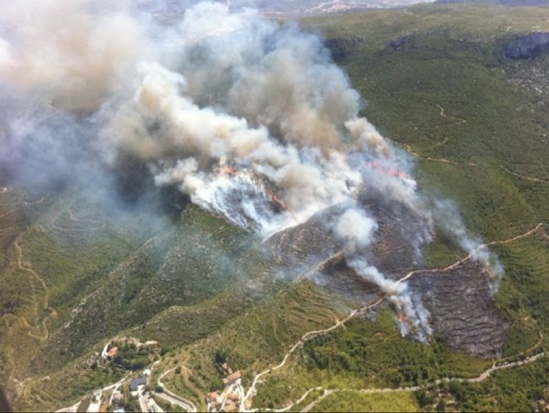 L'incendi forestal ja ha cremat 200 hectàrees a l'Alt Camp ACN