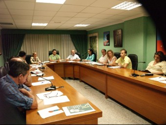 Corporació municipal de Montserrat presidida per Josep Maria Más. ESCORCOLL