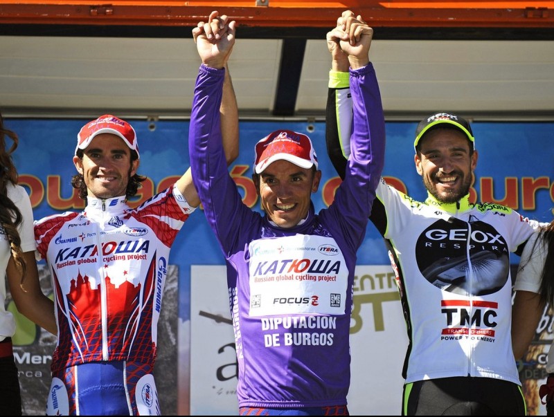 El podi. És la primera volta per etapes que guanya Rodríguez aquest 2011. EFE
