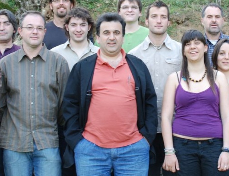 Laura Pujol , a la dreta, en la foto de la llista d'ERC. Al centre, Jaume Cabañas i a l'esquerra, Josep Garcia. J. C