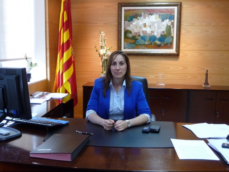 María Elena Pérez, alcaldessa de Montcada, al seu despatx. C.A.F