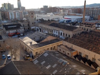 L'antiga fàbrica de can Ricart era un exemple de la Barcelona industrial ben activa al començament del segle passat.  ARXIU