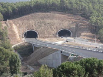 Les obres de l'Eix Diagonal al Túnel del Montgròs, a Canyelles JAVI POLINARIO / ACN