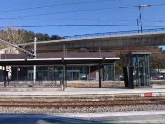 L'edifici de l'estació de Maçanet-Massanes, que segons Adif forma part d'una remodelació. J.M.S