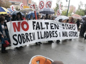 Els treballadors de la funció pública es manifesten contra la política de retallades DAVID BORRAT