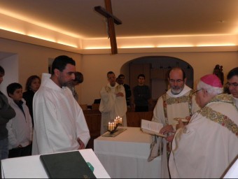 Ignasi López el dia que va rebre els ministeris laïcals