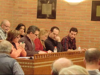 Bancada socialista al plenari de l'Ajuntament d'Aldaia. ARXIU