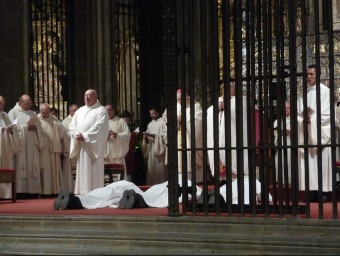 La cerimònia de consagració de tres diaques, la qual es va fer el febrer de 2010 a la catedral de Girona EL PUNT AVUI