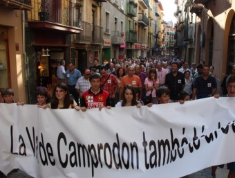Una imatge de la manifestació de protesta pel tancament nocturn del CAP de Camprodon de fa tres mesos. EL PUNT