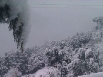 Neu a Cal Boter, un mas del poble de Montseny, al Vallès Oriental. EL PUNT AVUI