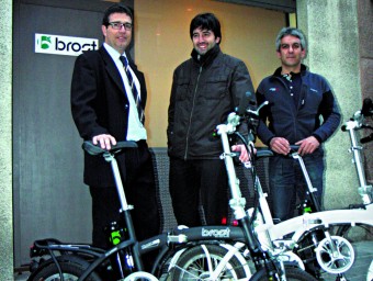 Andreu Bru, Àlex Rostoll i Josep Tugues, socis de Brost Bikes.  FRANCESC MUÑOZ