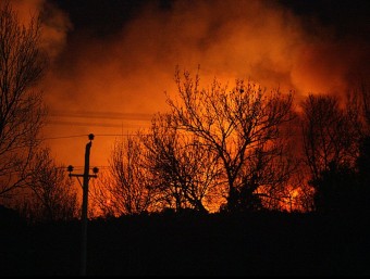 Imatge de l'incendi que va cremar quasi 500 hectàrees a l'Ardenya, el 9 de març passat MANEL LLADÓ