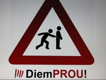 Logotip que dóna la benvinguda al web de la campanya 'Diem prou' ACN