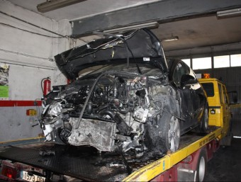 Un dels vehicles implicats en l'accident d'Organyà que ha causat dos morts ACN