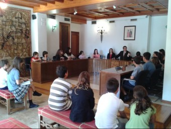 Reunió del Consell de xiquets de l'Eliana a la sala de plenaris municipal. CEDIDA