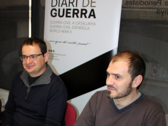 Andreu i Jordi Caralt durant la presentació del nou mitjà de comunicació digital. ACN