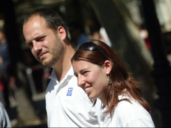 Dani Cortijo i Jana Pérez van arribar ahir a Barcelona després d'un viatge de 15 dies per diferents punts de la demarcació QUIM PUIG