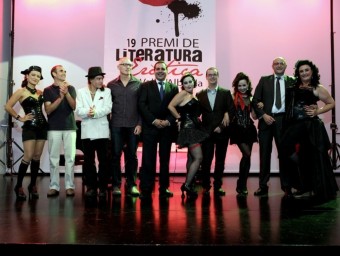 Participants en ellliurament del Premi de Literatura Eròtica. CEDIDA