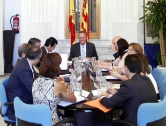 Un moment de la reunió del govern valencià, aquest divendres a Altea ACN