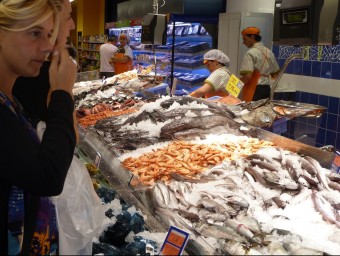 Parada de peix del supermercat que Mercadona acaba d'obrir a Montblanc E.P