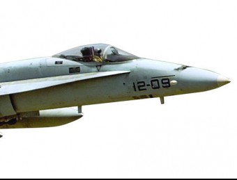 Un caça F18 de l'exèrcit espanyol. ACN
