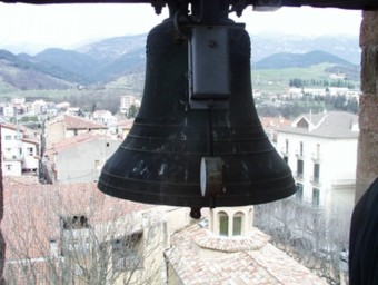 Una vista parcial del monestir de Sant Joan des del campanar, un monument que ara ha entrat de ple en el món de les noves tecnologies. J.C