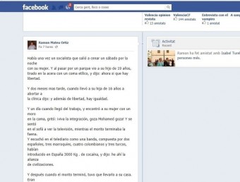 Captura de la pantalla del Facebook del regidor Mateu. CEDIDA