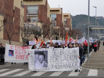 Imatge d'arxiu d'una de les manifestacions dels treballadors de l'empresa Gallostra de Pineda de Mar. T.M