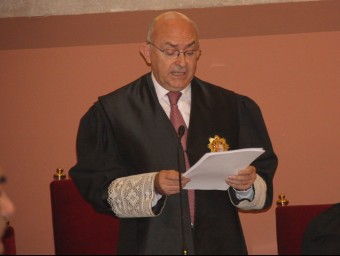 El president del TSJC , Miguel Àngel Gimeno, en un acte al Palau de Justícia ARXIU
