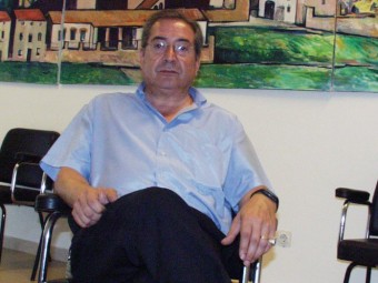 Ramon Martínez , el juny de 2001, quan encara era alcalde d'Aiguaviva A.V