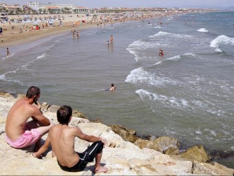 Una de les platges urbanes de València. ARXIU