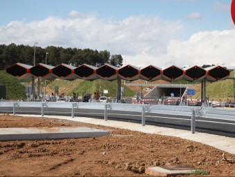 Una imatge de la nova sortida de Girona oest de l'autopista AP-7. JOAN SABATER