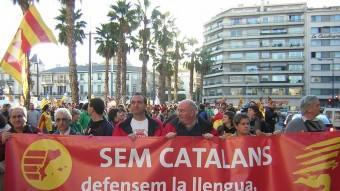 Manifestació de cloenda del Correllengua a Perpinyà, en una edició anterior A.R