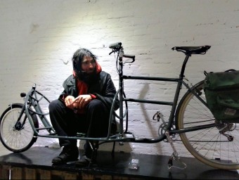 Paul Fuster i la seva bicicleta ARXIU