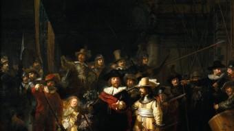 La ronda de nit, obra mestra de Rembrandt, llueix fantàstica a la galeria d'honor del Rijksmuseum.  ARXIU