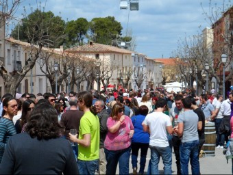 Vista general del carrer on es va fer la mostra de vins. S. PENADÉS