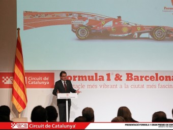 Mas, durant la presentació del Gran Premi de F-1 del Circuit de Catalunya, ahir MIQUEL ROVIRA